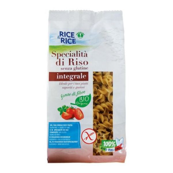 SPIRALI 100% RISO INTEGRALE BIO 250 gr SENZA GLUTEI