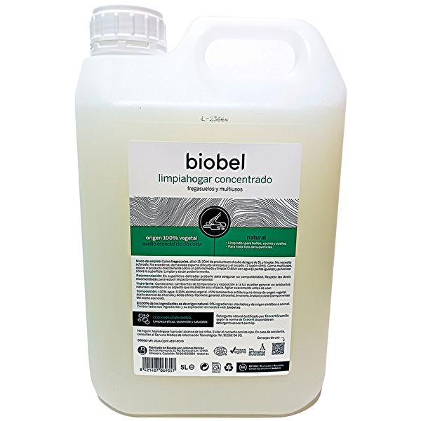 Detergente doméstico concentrado ECO Biobel 5 litros