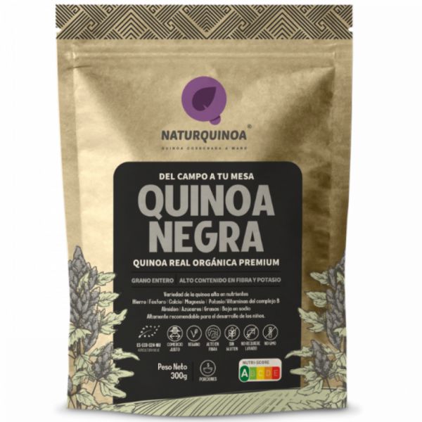 QUINOA PRETA EM GRÃOS 300 gr - NATURQUINOA