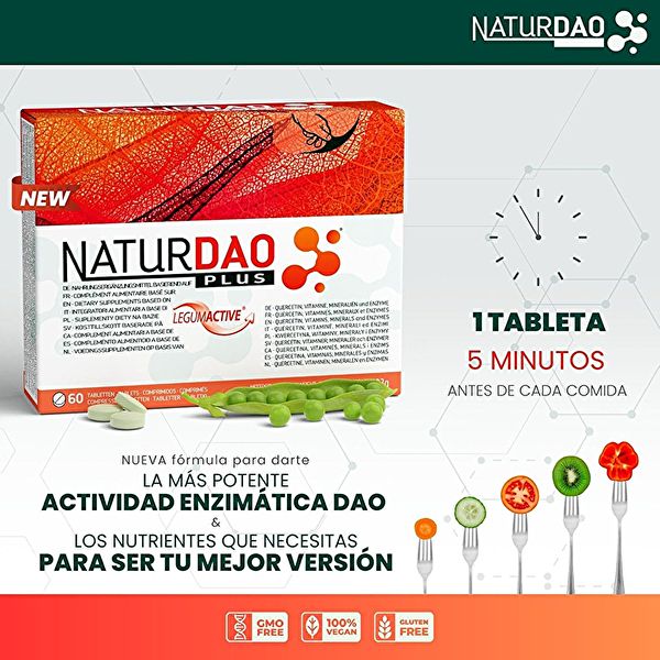 Naturdao Plus 60 compresse. Efficace per l'intolleranza all'istamina Img 11