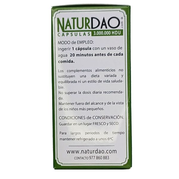 Naturdao 3,000,000 HDU 60 Vegetable Capsules Pack of 2 units. Effective against histaminosis Img 6