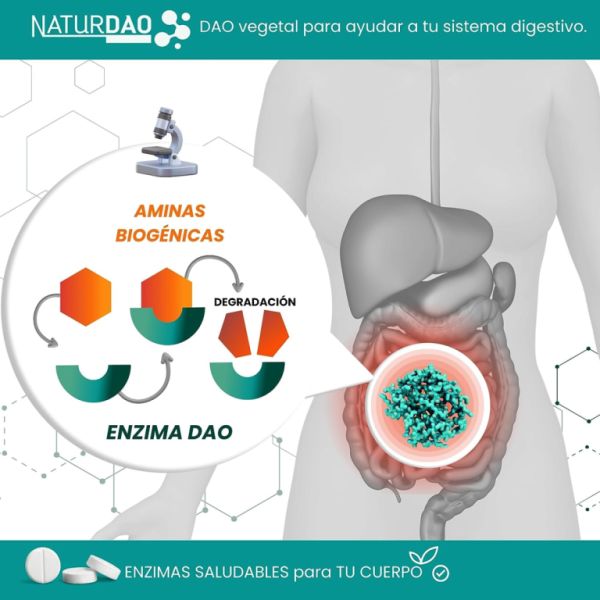 Naturdao 1 000 000HDU 60 comprimés 3 unités. Équilibrez vos niveaux d'histamine Img 3