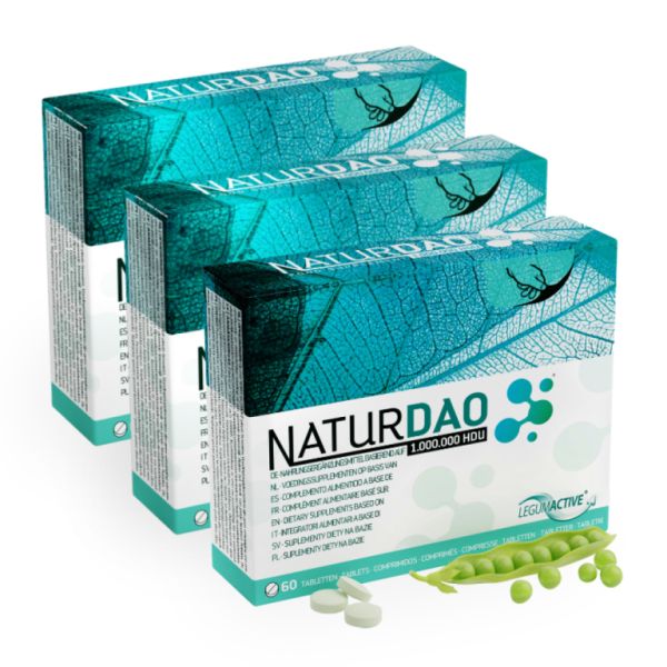 Naturdao 1.000.000HDU 60 Tabletten 3 Einheiten. Bringen Sie Ihren Histaminspiegel ins Gleichgewicht