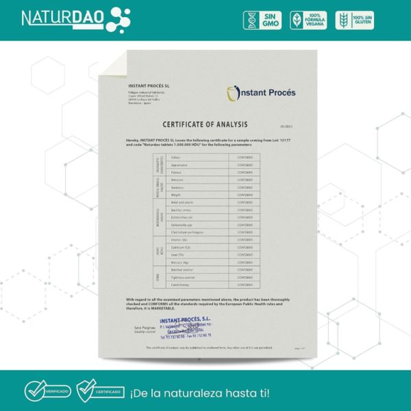 Naturdao 1,000,000HDU 60 Tablets 3 units. Balance your histamine levels Img 6