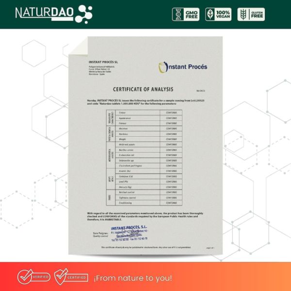 Naturdao Plus 60 comprimidos 3 ud. Con Legumactive para la histaminosis Img 9