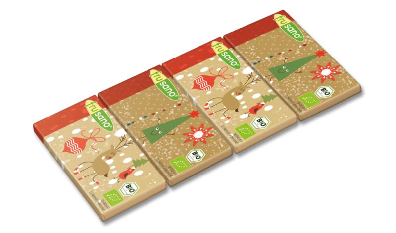 Minis Chocolat au Lait Noël 4 Unités de 12,5 g