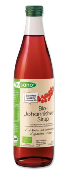 Bio-Roter Johannisbeersirup 500 ml - FRUSANO