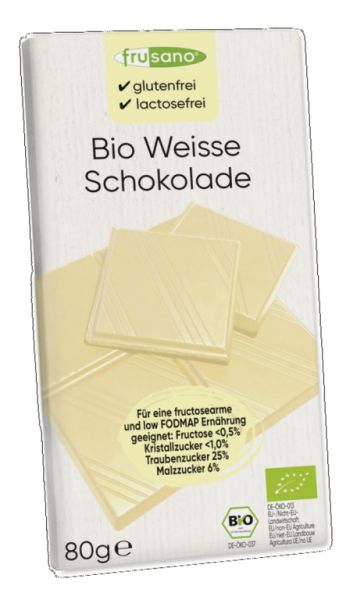 Chocolate Blanco Orgánico Puro 85 g - FRUSANO