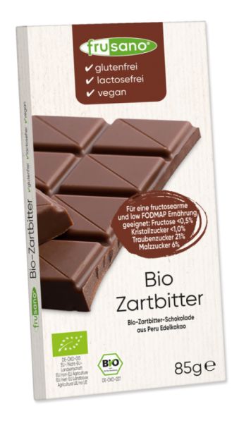 Bio-Zartbitterschokolade 80 g - FRUSANO