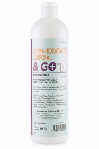 BODY HYDRATERENDE CRÈME & GO 750 ML - PHARMA&GO