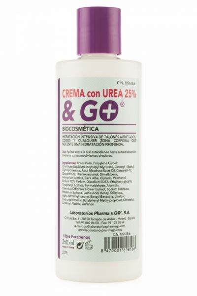 CREAM UREA 25% & GO 250 ML - PHARMA&GO