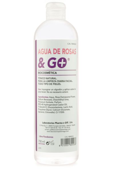 AIGUA DE ROSES & GO 750 ML - PHARMA&GO