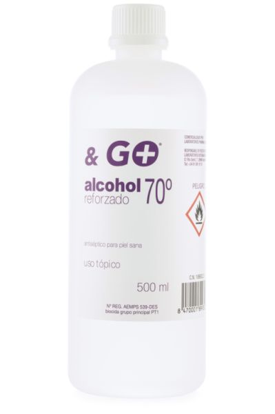 ALCOHOL 70 & GO 500 ML - PHARMA&GO