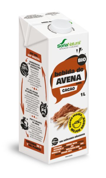 Bebida Avena Chocolate Bio 1 L - SORIA NATURAL