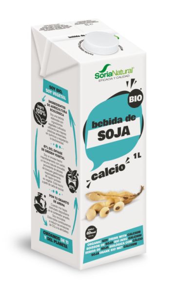 Organic Soy Milk With Calcium 1 L Box 6 Units