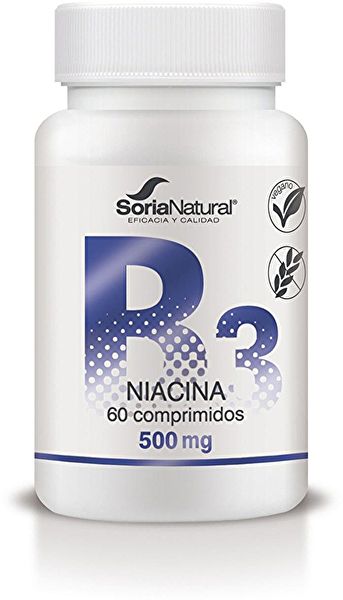 Vitamina B3 Niacina 60 Comprimidos 1000 mg Liberación Sostenida