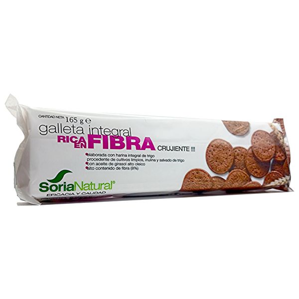 Galletas integrales fibra sin azúcar 165 gramos