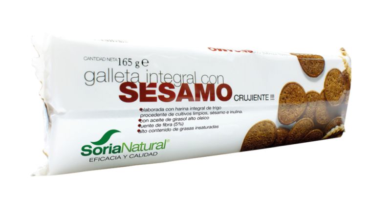 Biscoitos integrais com gergelim 160 gramas