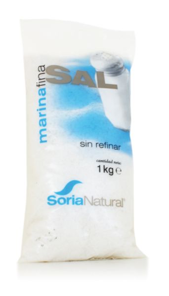 Fine unrefined sea salt 1 kg - SORIA NATURAL