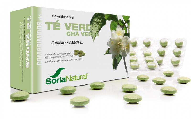 CHÁ VERDE 60 Comp 600 mg - SORIA NATURAL