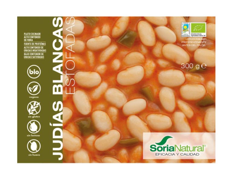 Stewed white beans bio 300 grams - SORIA NATURAL