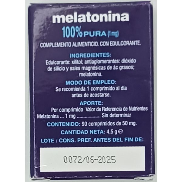 100% Pure Melatonin 1 mg 90 Tablets Img 4