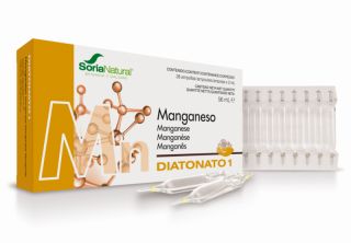 Buy SORIA NATURAL DIATONATE 1 MANGANESE 28 Ampoules x 2 ml By 15,25€