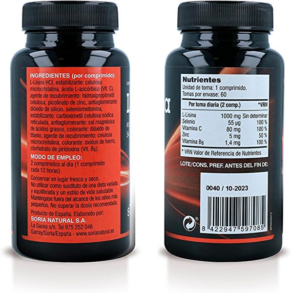 L-LYSIN 60 900mg tabletter - SORIA NATURAL Img 7