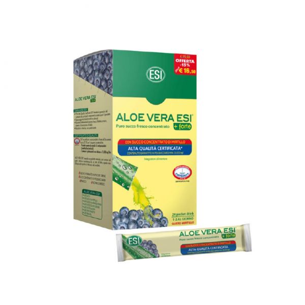 Succo Di Aloe Vera+Forte Mirtilo 24 Pocket D.. Esi