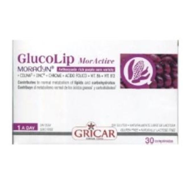 Glucolip Mor Actif 30 comprimés - GRICAR