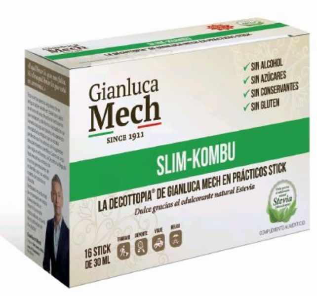 Decopocket Slim Kombu 16 bastoncini di stevia