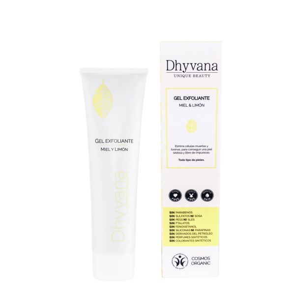 Honung och citron exfolierande gel 100ml - DHYVANA