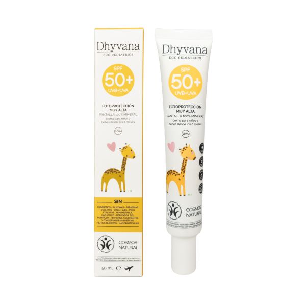 Crème Solaire Enfants SPF50+ 50ml - DHYVANA