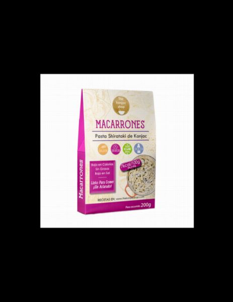 KONJAC MACARONI 200 gr - THE KONJAC SHOP