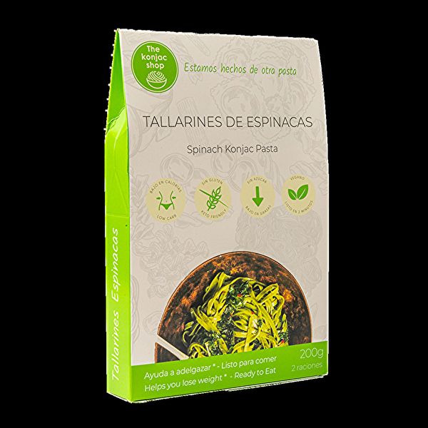 Konjac Spinach Noodles 200 g - THE KONJAC SHOP