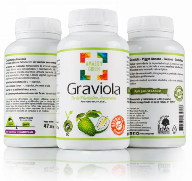 Amazon Graviola Bio 90 Cápsulas - AMAZON GREEN