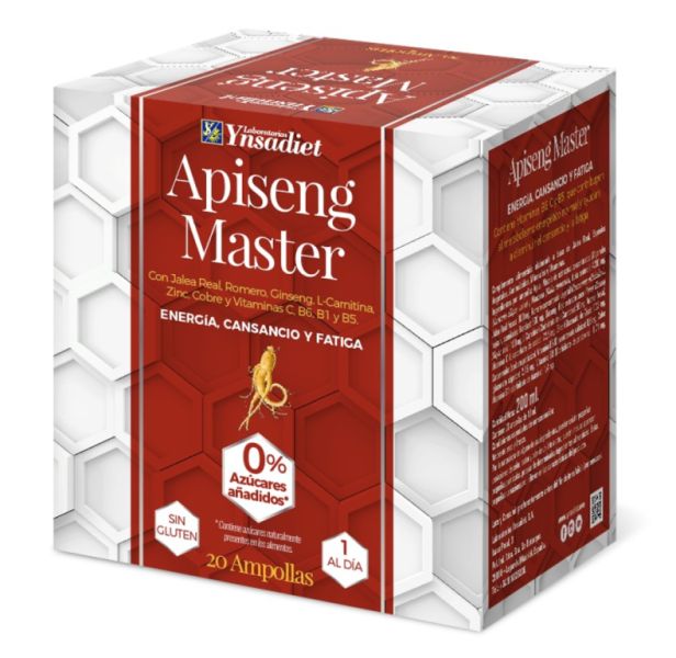 Apiseng Master 20 Ampolas 0% Açúcares - YNSADIET