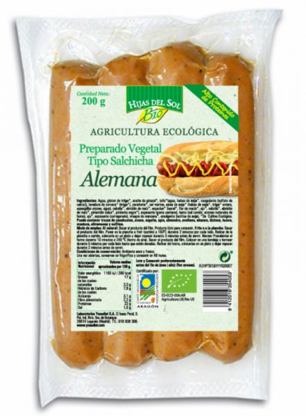 GERMAN VEGETABLE SAUSAGE 200 gr - YNSADIET