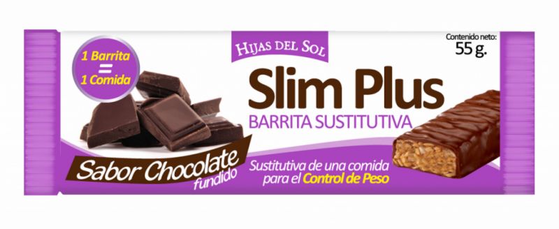 Barra de chocolate derretido Slim Plus Caixa 20 unidades