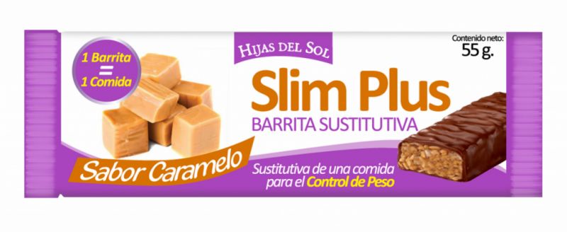 Barretta sostitutiva al caramello Slim Plus Scatola 20 unità