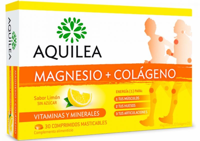 Collagen and magnesium lemon flavor 30 chewable tablets