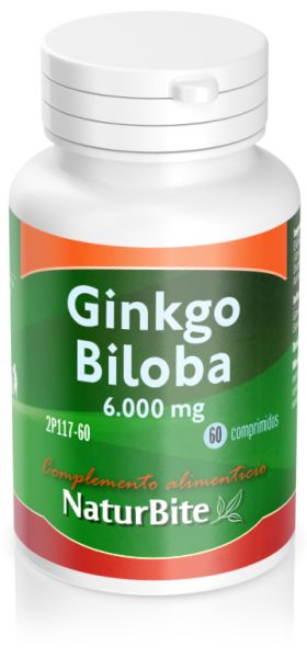 Ginkgo biloba 6000 mg 60 Comprimidos - NATURBITE Img 3