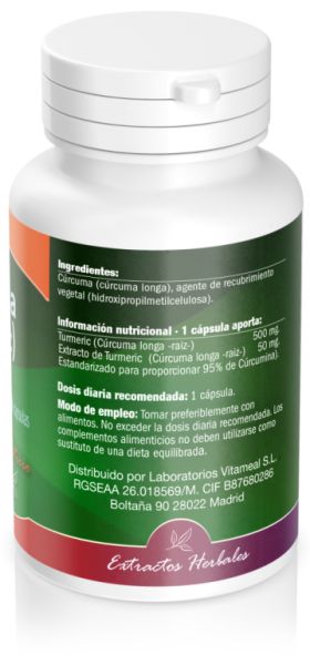 Cúrcuma Cúrcuma 500 mg 60 Cápsulas - NATURBITE Img 4