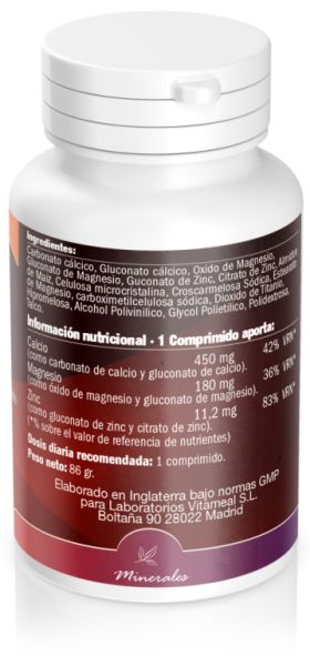 Calcium, magnesium en zink 1450 mg 60 tabletten Img 4