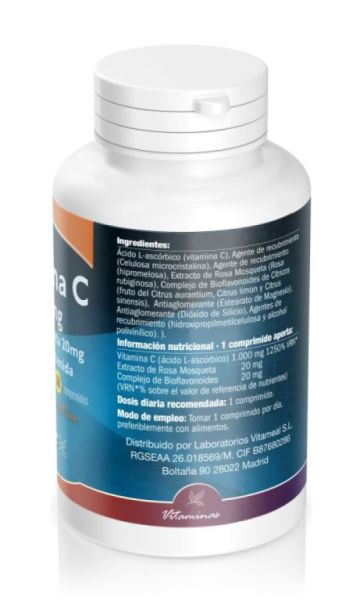 Vitamina C Con Rosa Canina 20 mg 180 Compresse Img 4