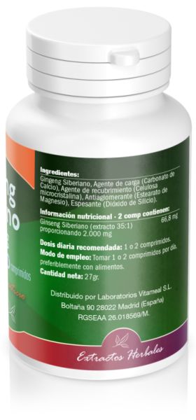 Ginseng Siberiano 1000mg 60 Compresse - NATURBITE Img 4