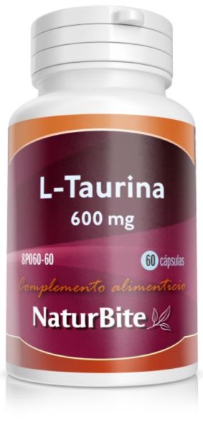 L-Taurin 600 mg 60 Kapseln - NATURBITE Img 2