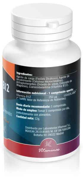 Vitamin B12 250 mcg 60 Tablets - NATURBITE Img 4