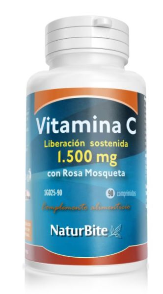 Vitamin C 1500 mg 90 Tablets - NATURBITE Img 2