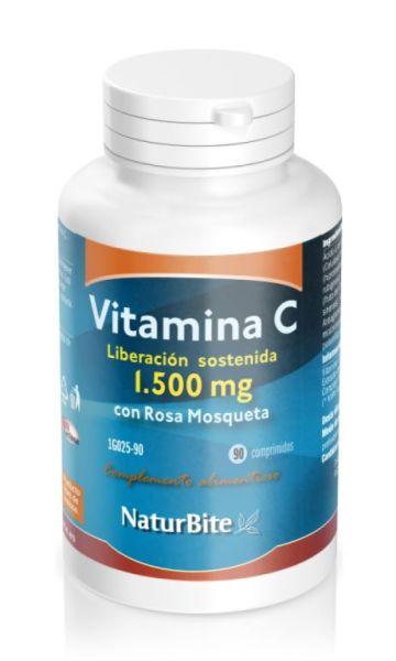 Vitamin C 1500 mg 90 Tablets - NATURBITE Img 3